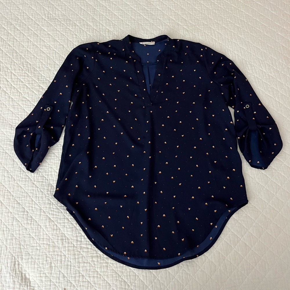 Lush navy blue blouse